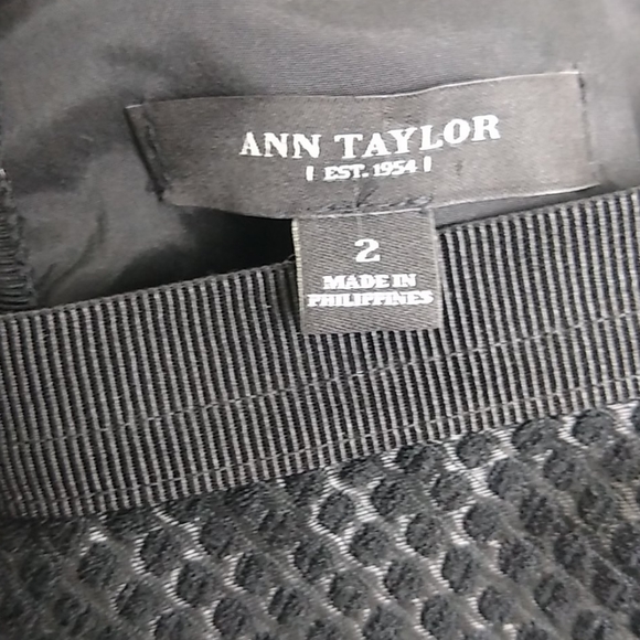 Ann Taylor Black Polka Dot Skirt Ruffle 2 - Picture 3 of 8